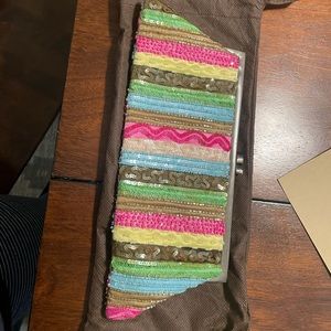 Santi rainbow beaded purse